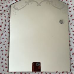 Antique Arched Etched frameless Mirror | Bohol Cottagecore | French Country | Shabby Chic 