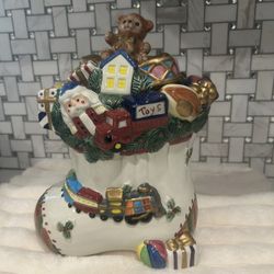 Fitz And Floyd Christmas Cookie Jar - Toyland