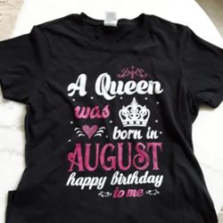 August Birthday Tshirt,  Used 