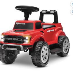 6V Powered Ride on Push Car, Licensed Ford Electric Kids Car, Ride on Toy for Toddler, Baby Car for