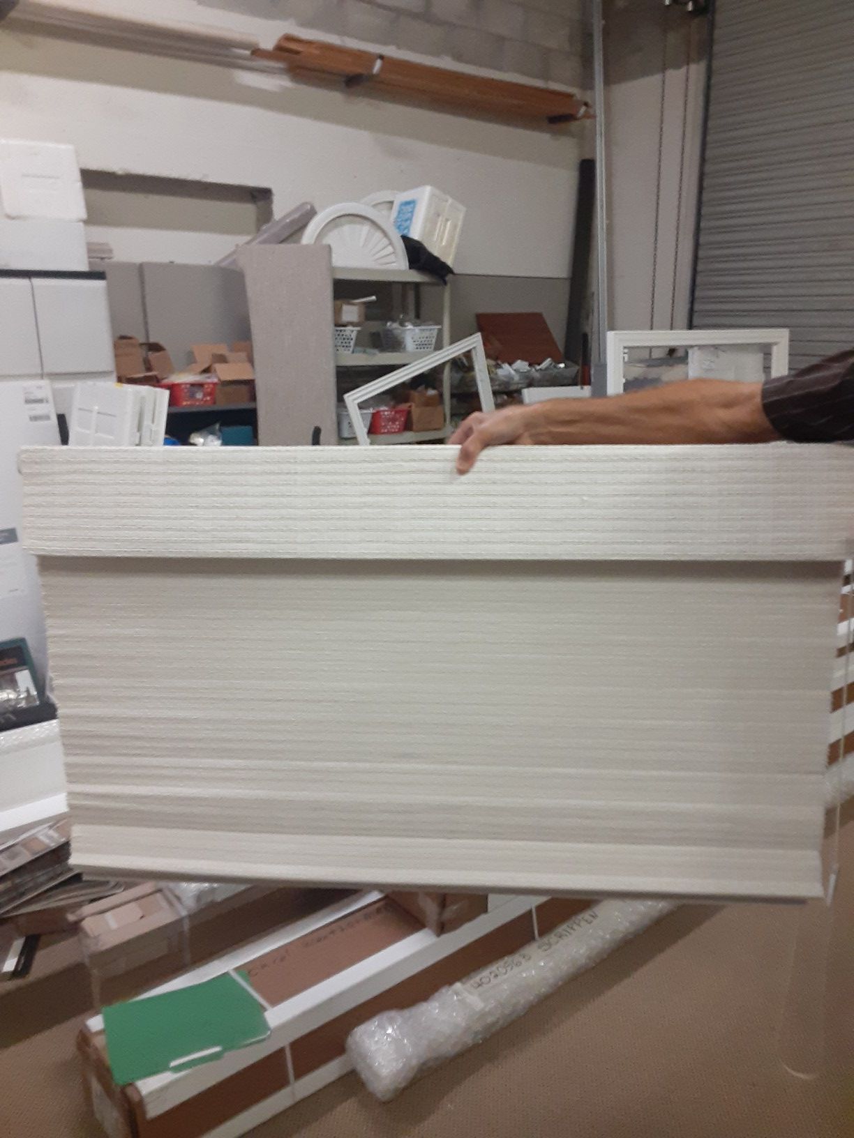 Woven wood black out shade