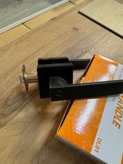 Door knob handle matte black modern square privacy price per each