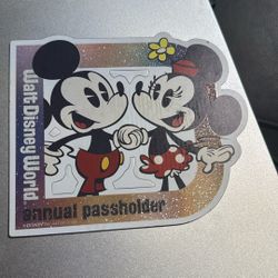 Rare Disney annual passholder Magnet  Mickey And Minnie 