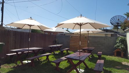 Picnic tables