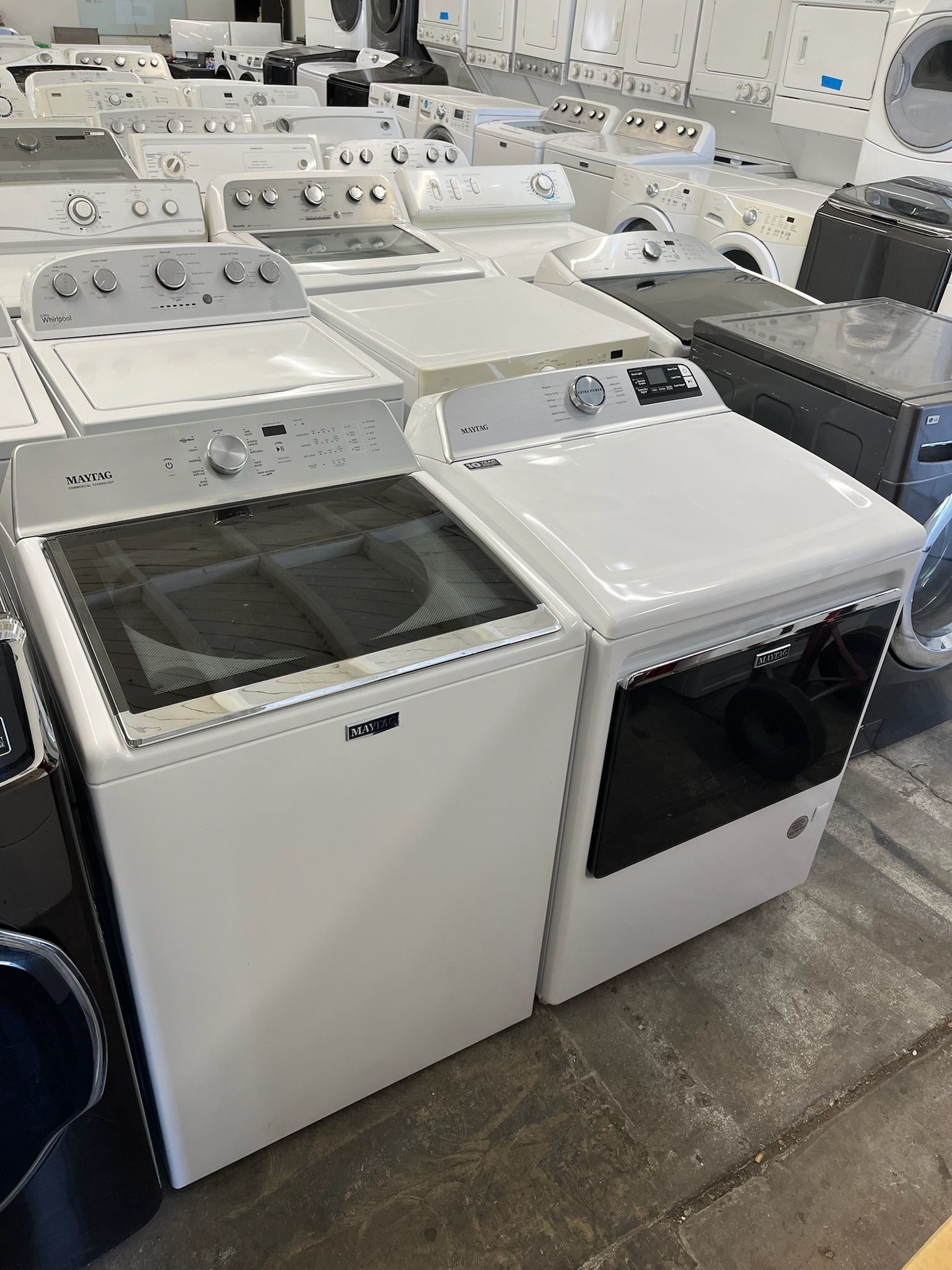 Used Maytag Washer and Gas Dryer with Warranty Big Capacity Top Load 