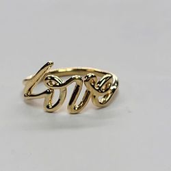Tiffany Paloma's Graffiti Love Ring in 18k Yellow Gold size 6
