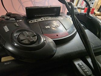 Sega unit with 1 game and 2 controlers