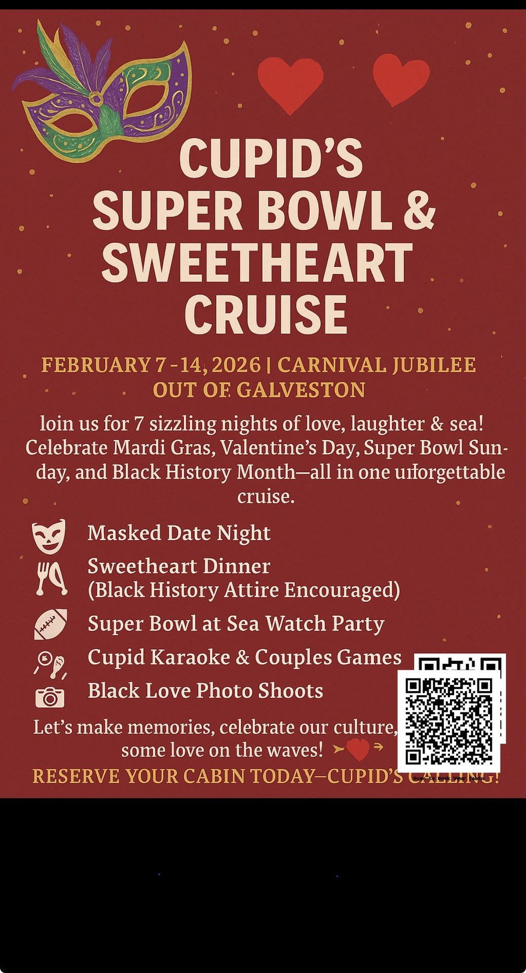 Cupid’s Super Bowl & Sweetheart Cruise