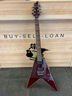 Schecter Diamond Series Hellraiser Electric Guitar V-1 Transparent Red