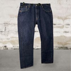 Levi Strauss Co 501 Dark Blue Straight Fit Jeans Men 40x34