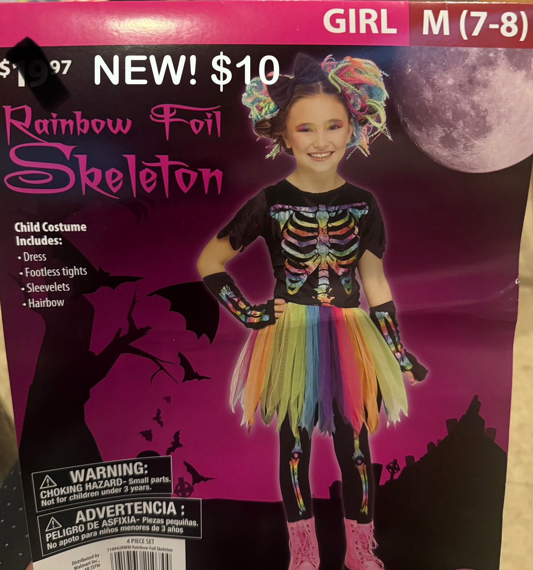 $10 NEW Rainbow Skeleton 7/8