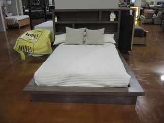 Aspen Home Modern Loft Graystone Queen Bookcase Bed - Graystone | Bookshelf | Shelving Unit