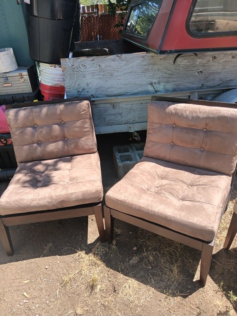Oversized Wooden Straight Chairs