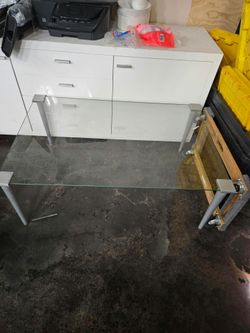 Glass coffee table