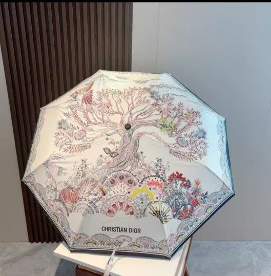 Brand New CD Tri-fold Automatic Sunny Umbrella! Vinyl Sunscreen UPF>50 