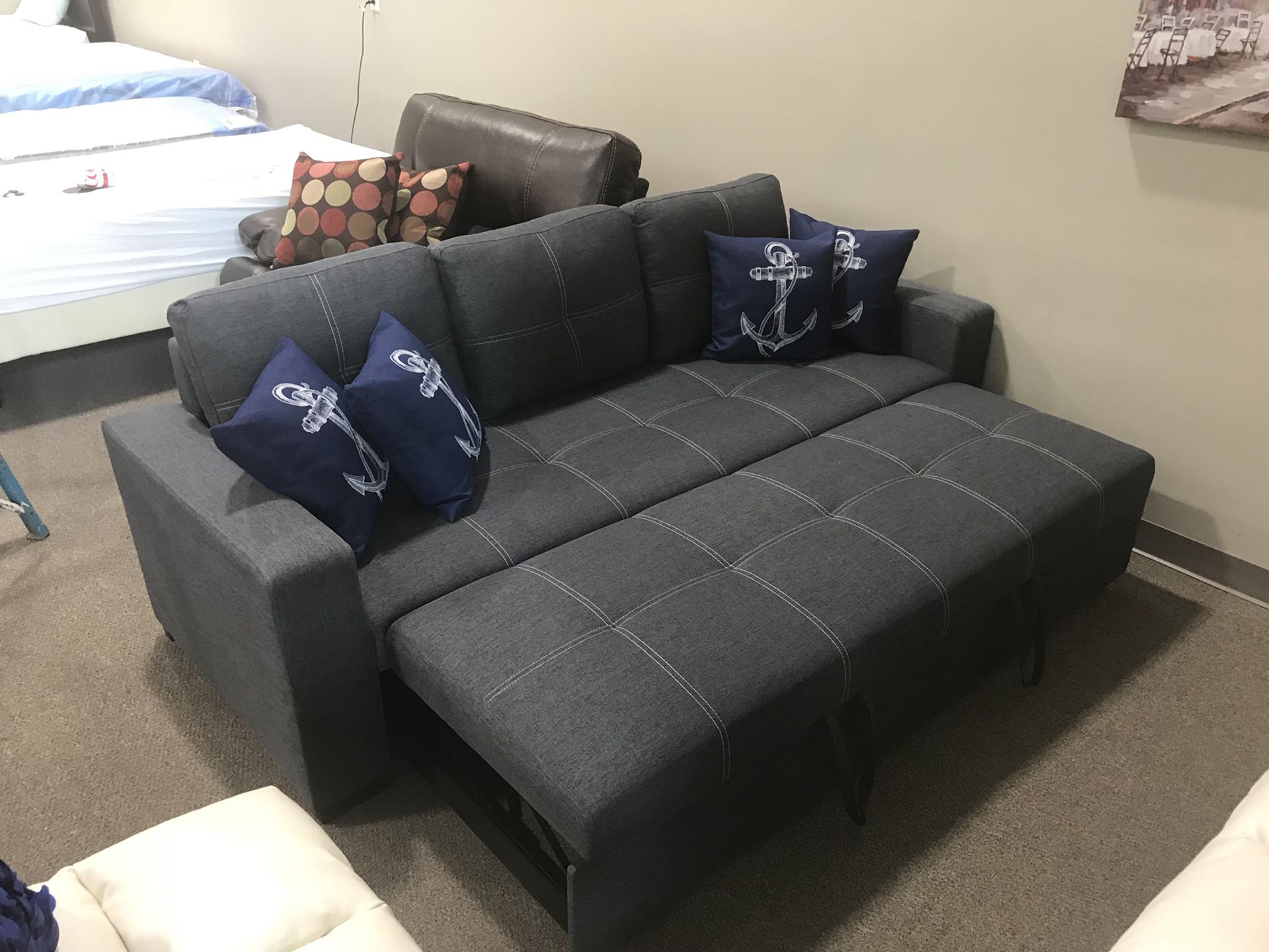 Couch with fold out bed