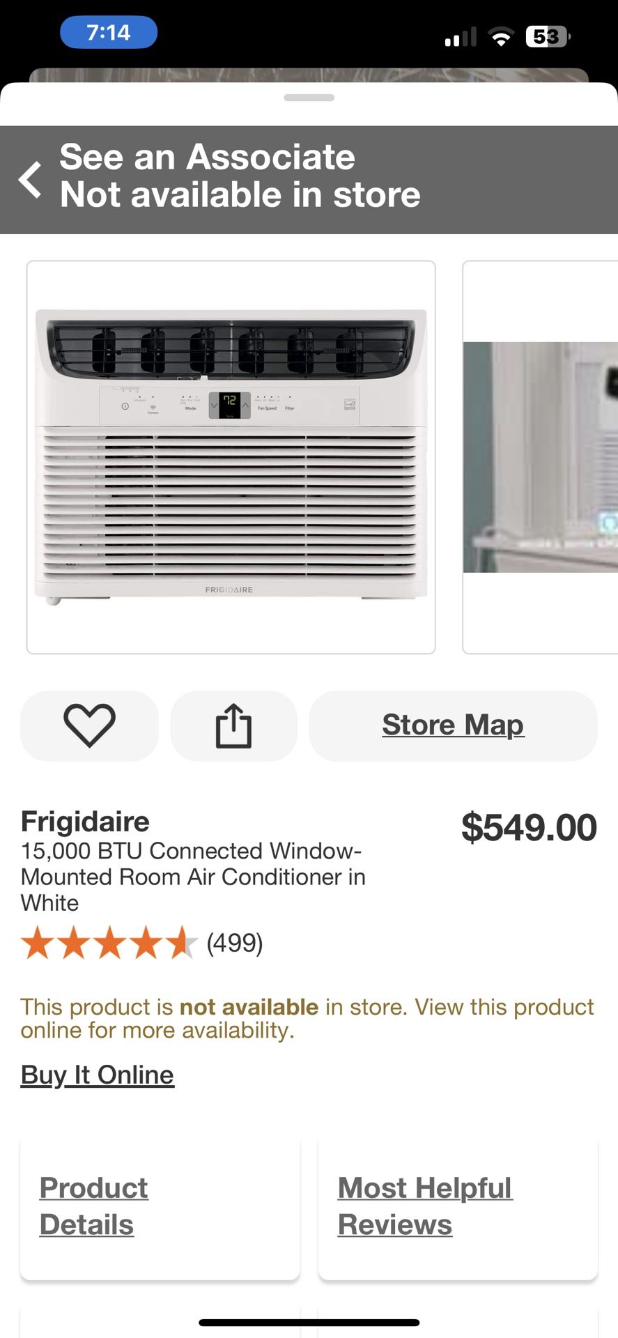 Frigidaire 15,000 BTU Connected Window-Mounted Room Air Conditioner in White
