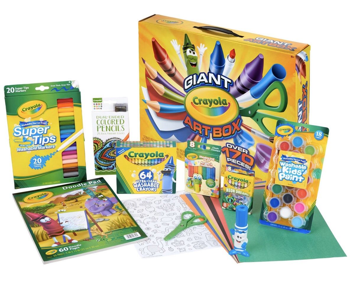 BACK TO SCHOOL! NIB Giant Art Box - Over 170 pieces