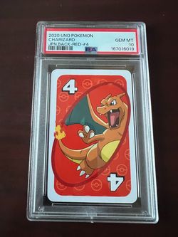 2020 UNO Pokemon Charizard PSA 10 Gem Mint card cards tcg slab