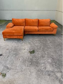 Orange sectional