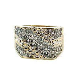 Men’s 10k Yellow Gold 2.00 CTW Diamond Cluster Ring Size 10 GP3105734