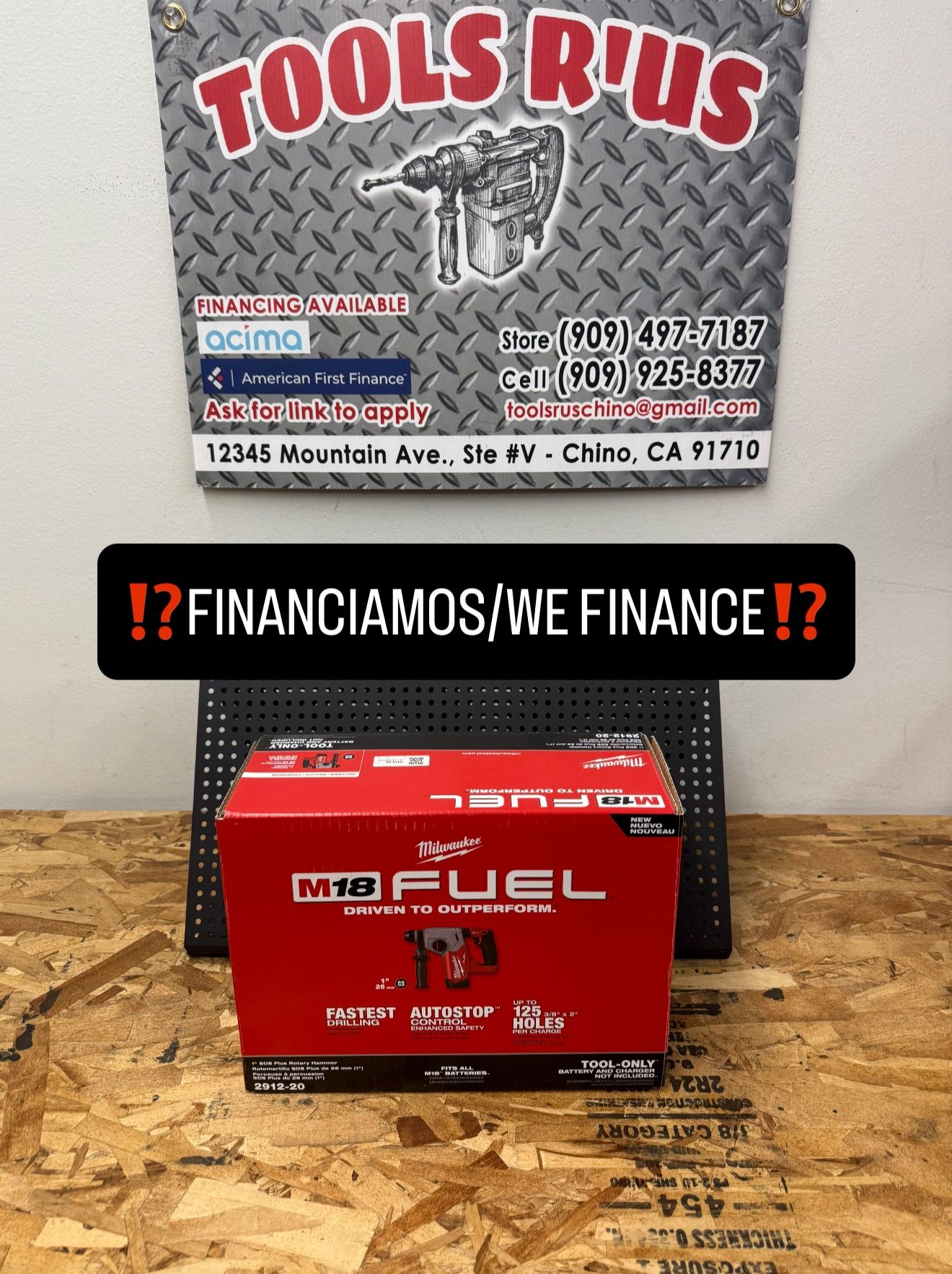 Milwaukee M18 FUEL 18V Lithium-Ion Brushless Cordless 1 in. SDS-Plus Rotary Hammer (Tool-Only)**(FINANCIAMOS/WE FINANCE)**