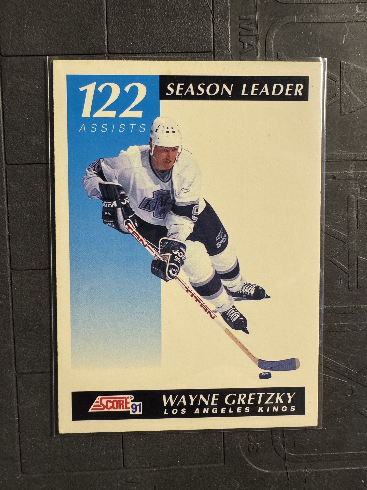 CARTE DE HOCKEY WAYNE GRETZKY 1991 SCORE '91, LEADER DE LA SAISON 122