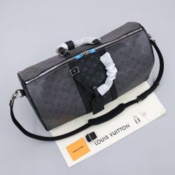 Designer black dufflebag