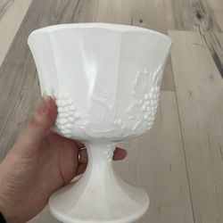 Milk / White Glass Dish. Antique