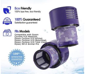 Filter Replacemenet for Dyson Cyclone V10 Absolute Animal Total Clean Motorhead Vacuum Cleaner, HEPA Pre Filter Compatible with SV12 Part No. 969082-