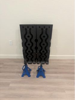 Jack stands and vehicle ramps