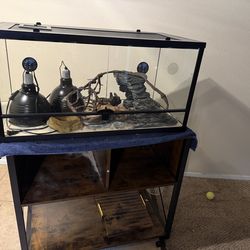 Reptile cage, and stand