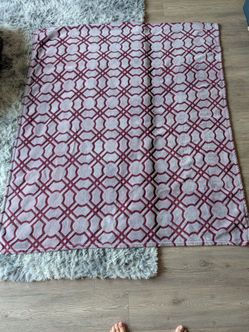 Dark Purple and light purple Geometric Pattern Throw Blanket