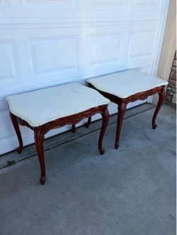 Antique marble top tables