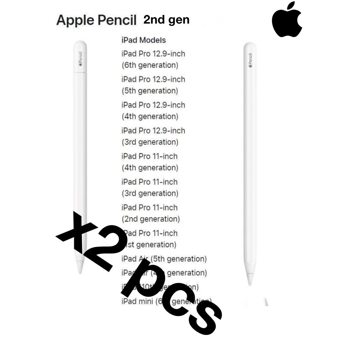 x2 Pcs Apple Pencil 2nd Gen