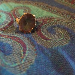 very large mystic topaz sterling silver ring size 7