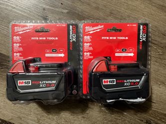 Milwaukee M18 2pk 5.0ah Batteries