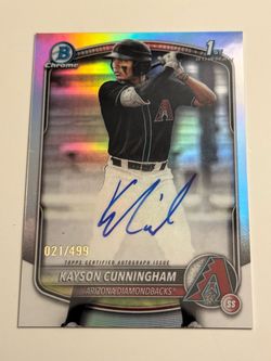 Kayson Cunningham Bowman Chrome 1st Auto /499