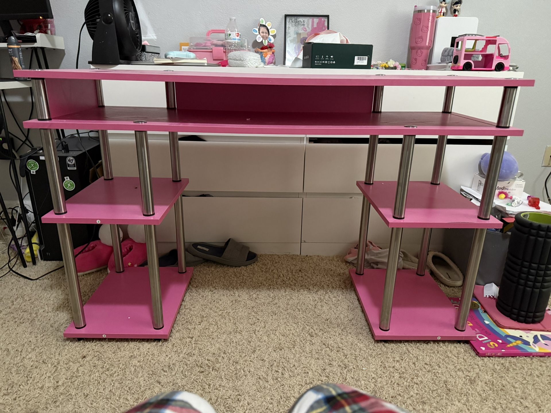Pink desk
