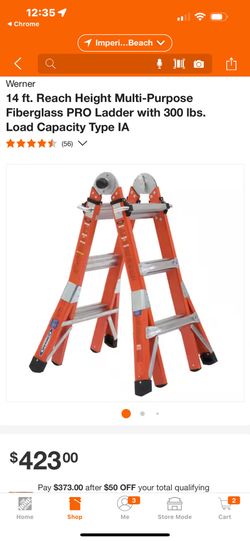 Werner Multi Purpose Fiberglass Pro Ladder
