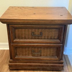 Wood Nightstand/Side Table with 2 Drawers - $25 OBO
