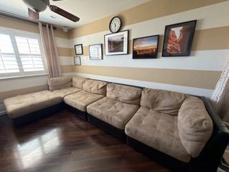 Suede couch