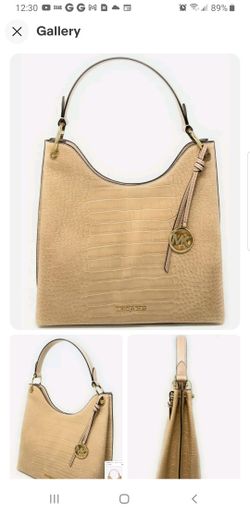 Michael Kors Joan Large Slouchy Embossed Leather Shoulder Bag