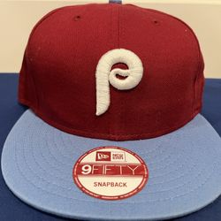 New Era Philadelphia Phillies Snapback (Burgundy Light Blu)