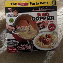 Red Copped Pasta Pot 