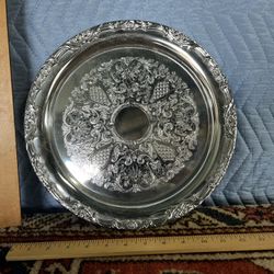 Silver Plate Round Tray By Sheltonware 