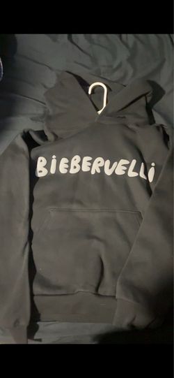 small justin bieber coachella ‘biebervelli’ black hoodie