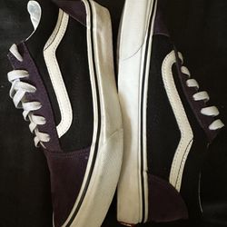 Vans  Shoes  Black white and purple 