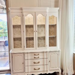 White shabby Chic Hutch $350
