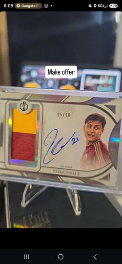Paulo Dybala Topps Dynasty Auto Patch Card 05/10